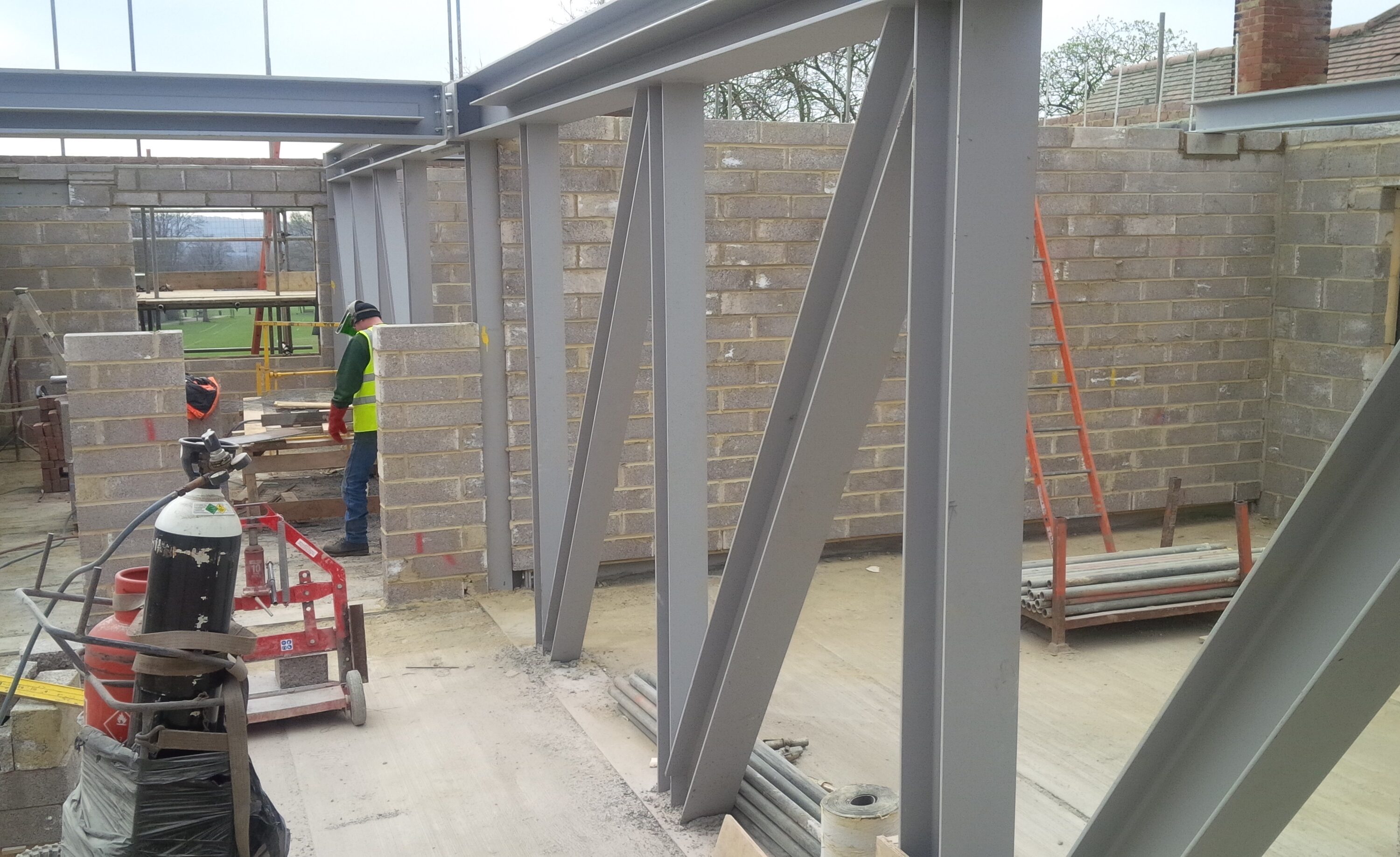 Queen's Road, Hendon, penthouse steel frame